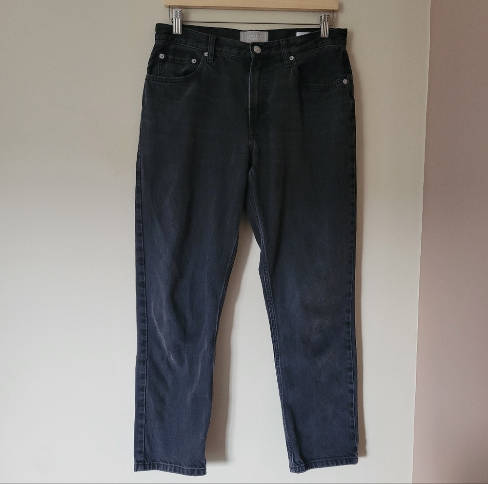 Everlane The Super Soft Straight Leg Jeans Organic Cotton Denim Faded Black 29